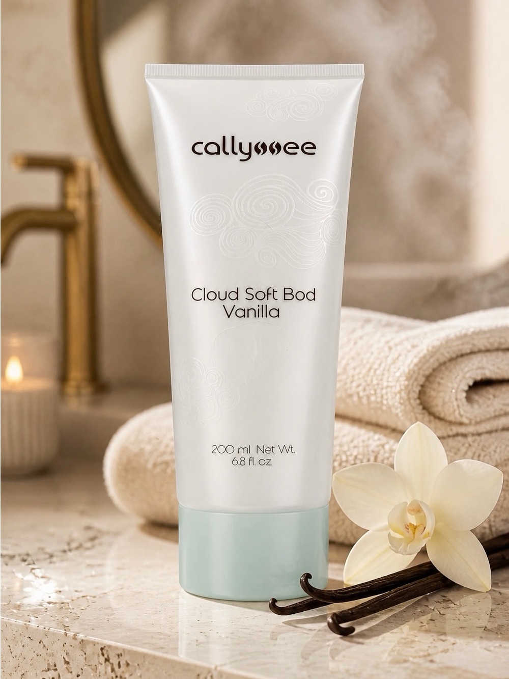 Callysmee Cloud Soft Bod Vanilla Body Lotion - White & Mint